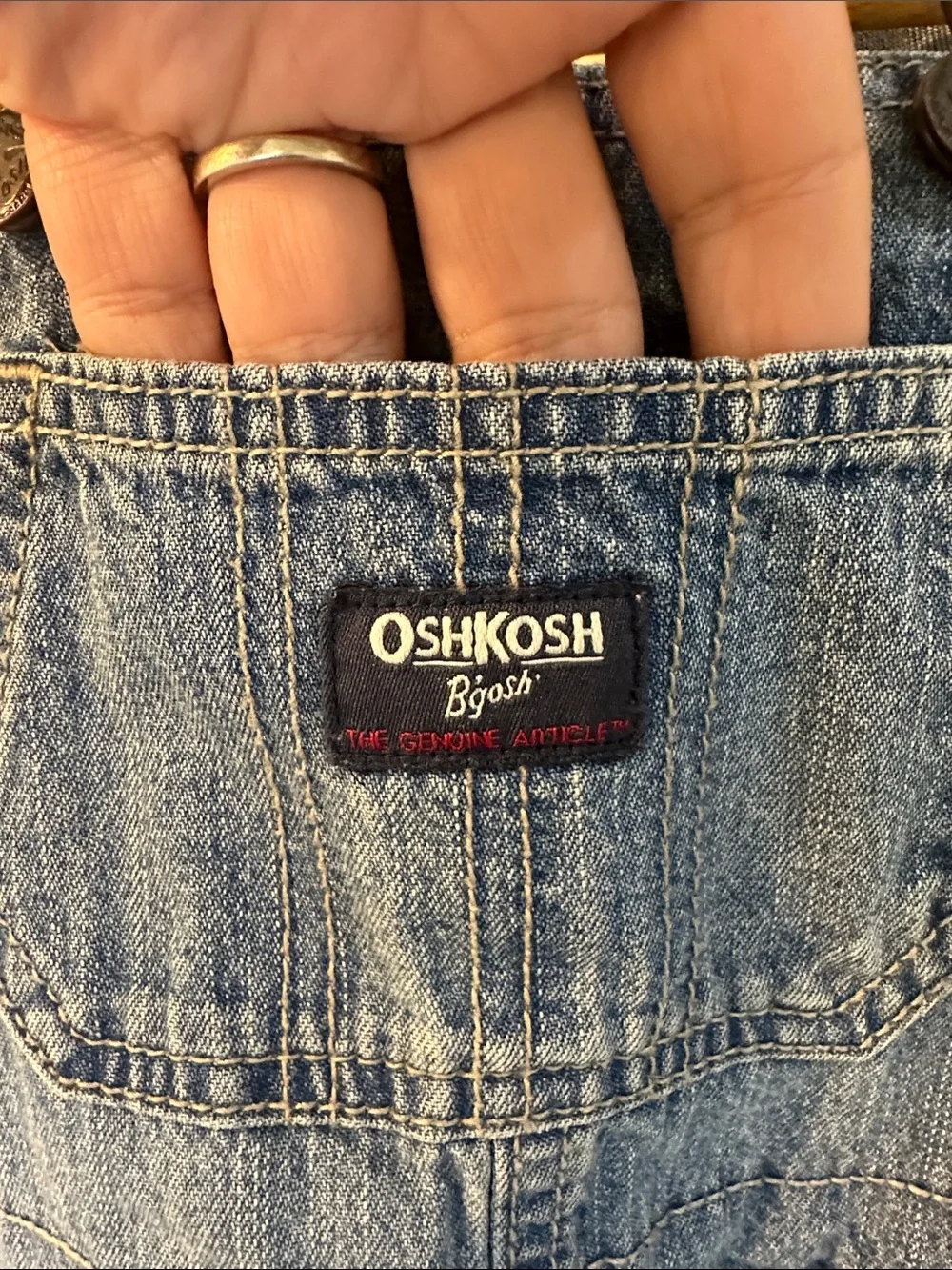 OshKosh B'gosh Vestbak Denim Overalls in Blue Wash Size 2T